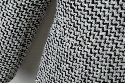 European Houndstooth Wool Coat