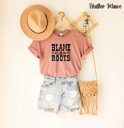 Camiseta Blame it All on My Roots, Camiseta Country, Camiseta de Música