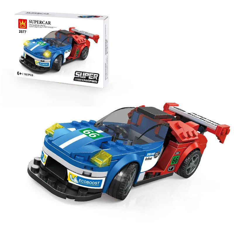 Super Car Small Particles Assembled Boy Sports Car Building Block Stall Decoration Toy