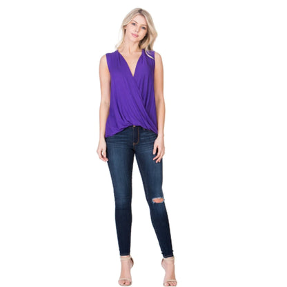 Sleeveless Loose Top -Purple