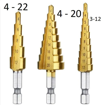 Stahl-Titanium Stufenbohrer