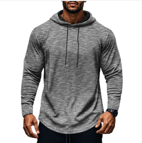 Men's Plus-Size Hooded Sweater.