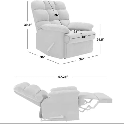 The Granada Recliner In Sage Gray