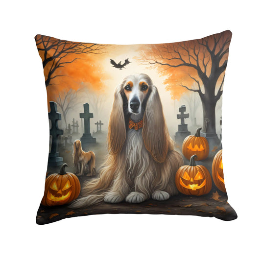 Afghan Hound Spooky Halloween Throw Pillow