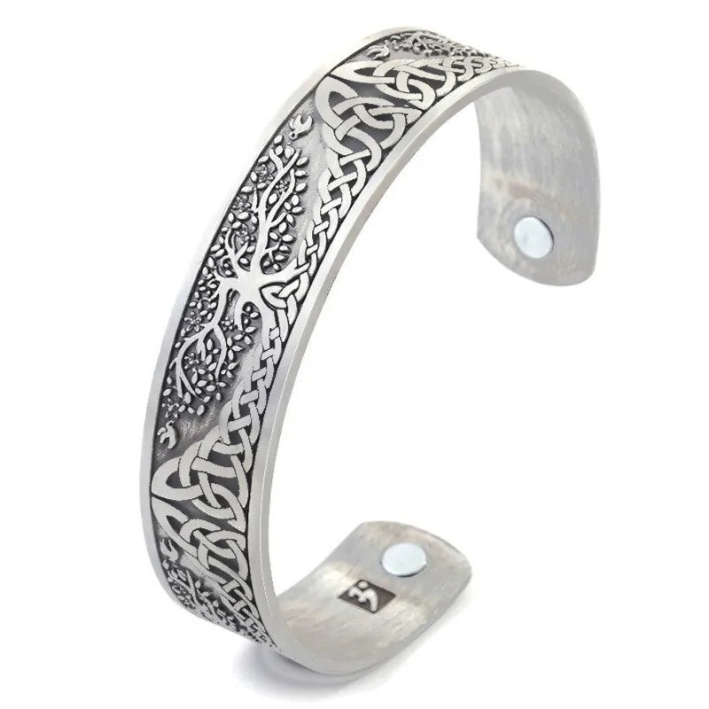 Life Tree Engraved Ankle Bracelet