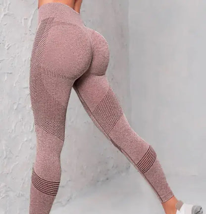 Seamless Yoga Pants Dot Striped Print