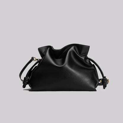 Women Fashion Pleated Cowhide Bag