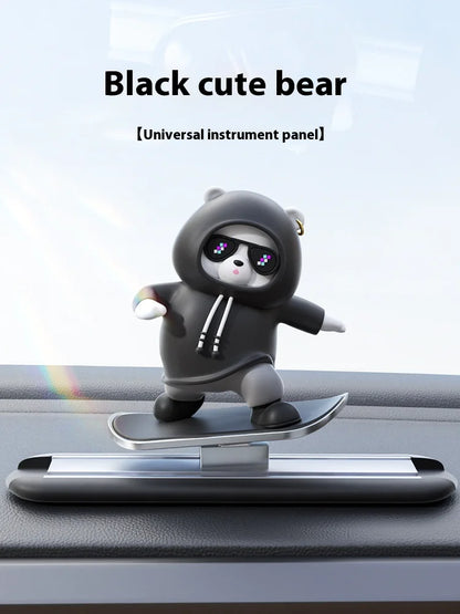 Cartoon Bear Car Skateboard