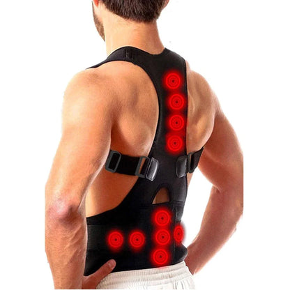 Posture Corrector Support Magnetic Back Shoulder Brace Belt Band For Men Women