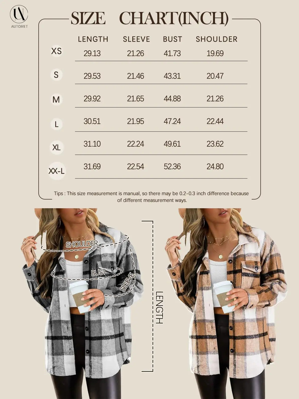 AUTOMET Womens Fall Outfits Fashion Clothes Shackets Flannel Plaid Button Down Long Sleeve Shirts Jackets 2024 Bluepink X-Small