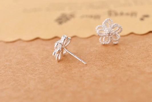 Hibiscus Style Stud Simple Earrings