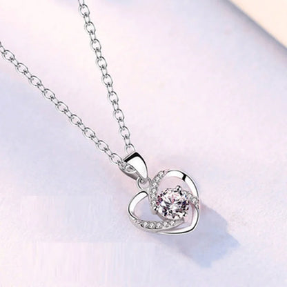 Heart-Shaped Silver Jewelry Set