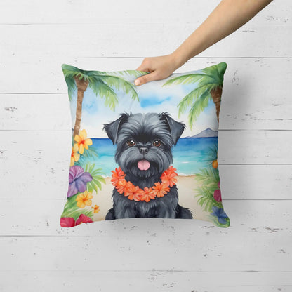 Affenpinscher Luau Throw Pillow