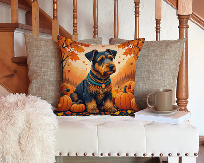 Airedale Terrier Fall Throw Pillow