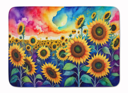 Sunflowers in Color Memory Foam Kitchen Mat