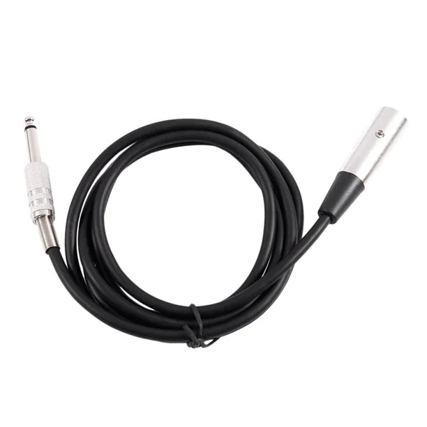 XLR 3-Pin Male To 1/4" Plug TS Microphone Mono Cable Unbalanced Shielded Audio