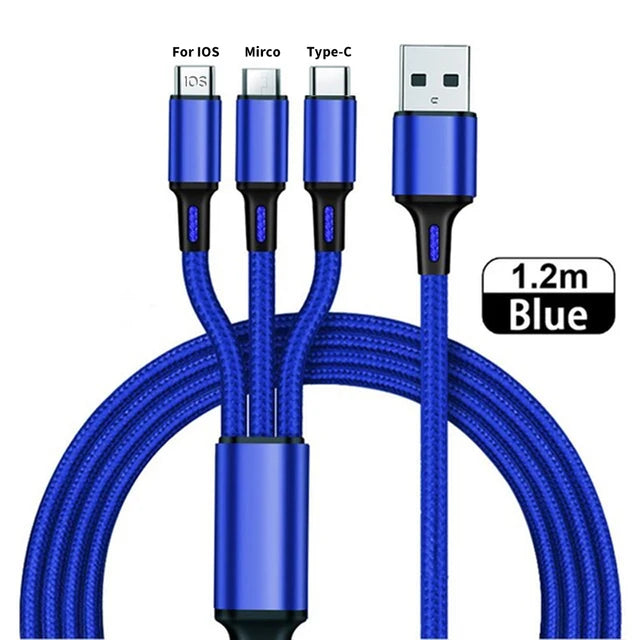 3 In 1 Fast Charging Cable Cord