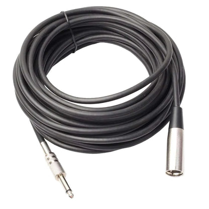 XLR 3-Pin Male To 1/4" Plug TS Microphone Mono Cable Unbalanced Shielded Audio