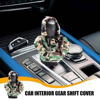 Car Gear Shift Cover Mini Hoodie Gear Shift Cover for Car Shifter Interior Trim