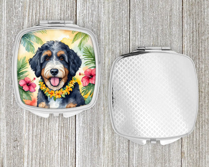 Bernedoodle Luau Compact Mirror