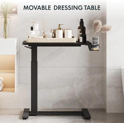 Standing Scroll Table With Hidden Wheels Side Table Height-adjustable Bed Table