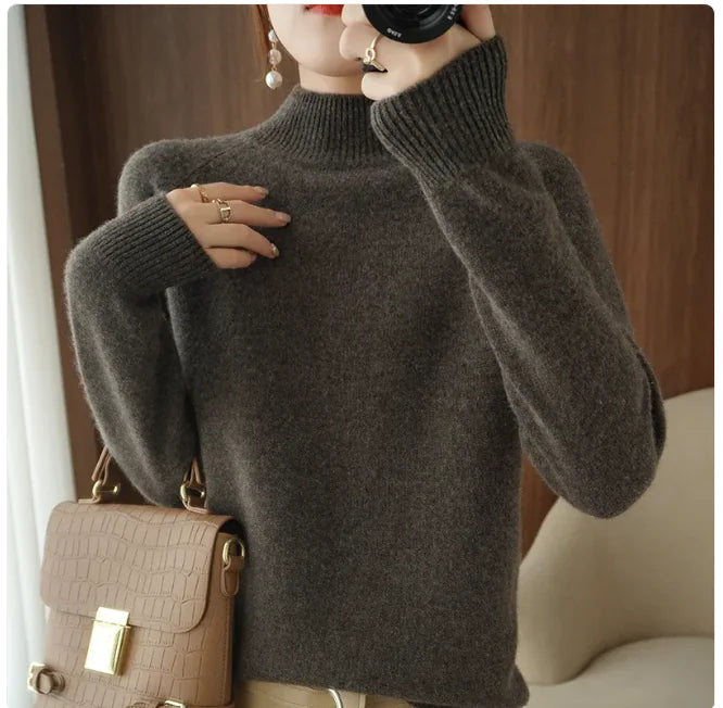 Stand Collar Pullover Sweater