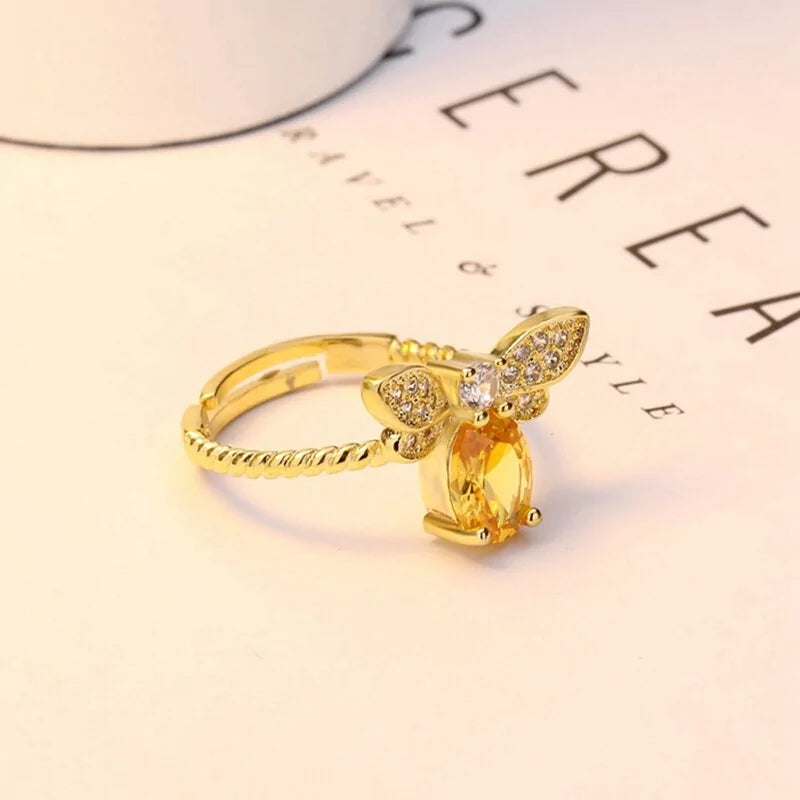 Crystal Bee Ring - Matching