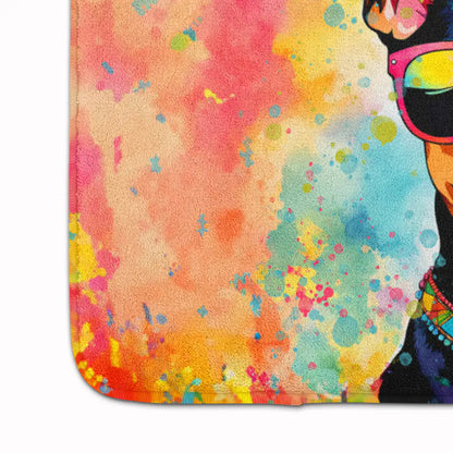 Doberman Pinscher Hippie Dawg Memory Foam Kitchen Mat