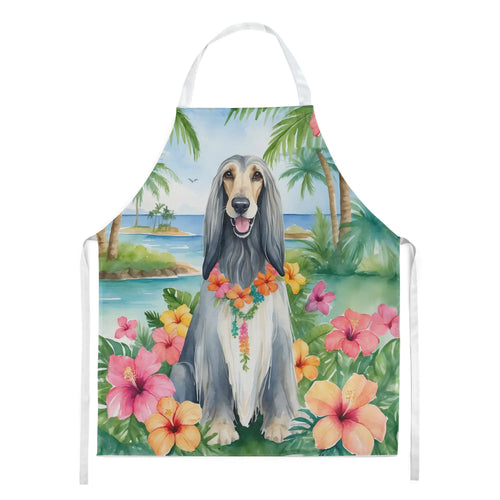 Afghan Hound Luau Apron