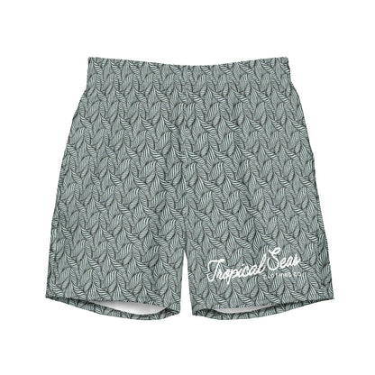 Men's Eco Grey Palm Swim Trunks