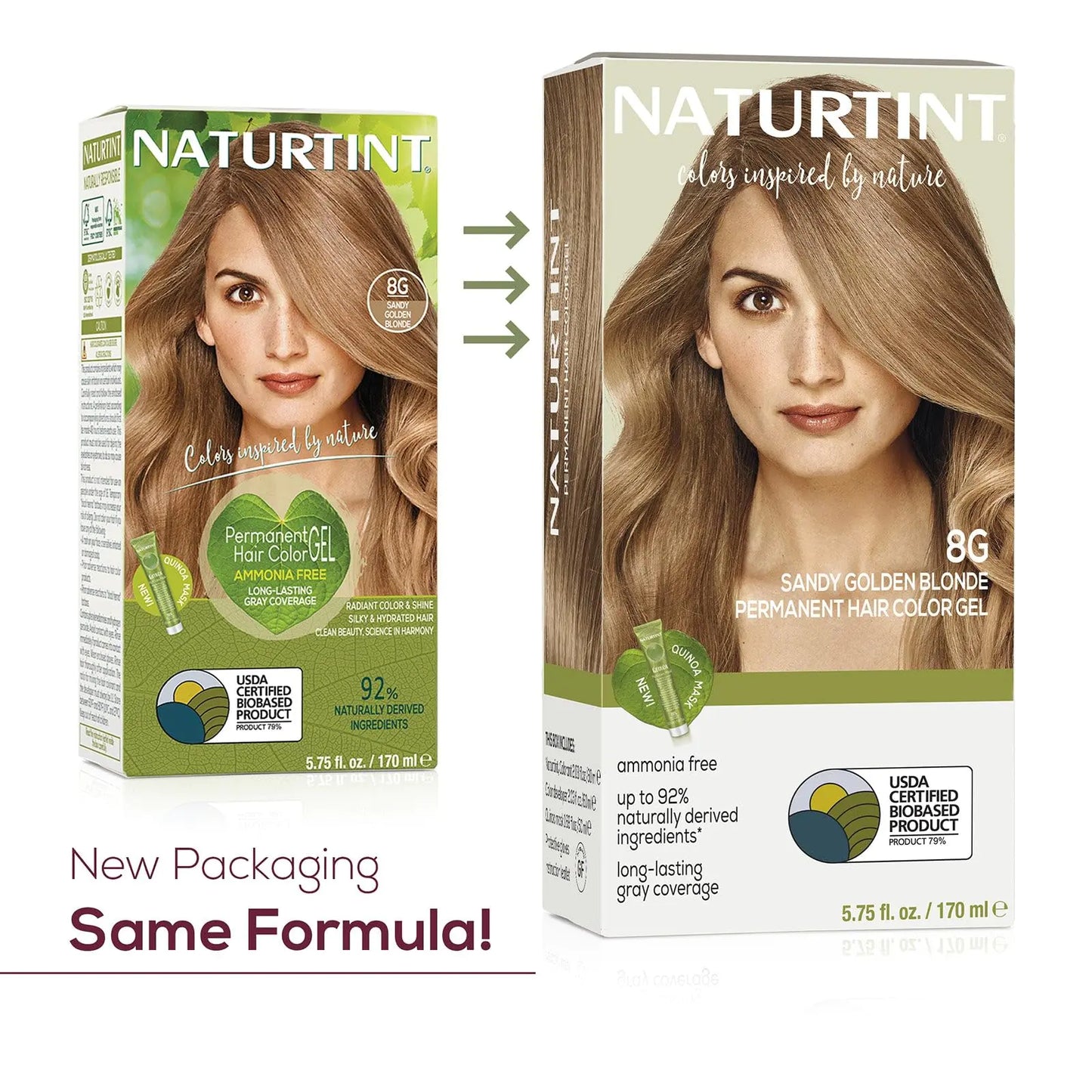 Naturtint Permanent Hair Color 8C Copper Blonde (Pack of 1), Ammonia Free, Vegan, Cruelty Free, up to 100% Gray Coverage, Long Lasting Results