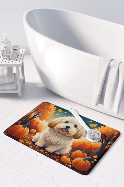 Coton De Tulear Fall Memory Foam Kitchen Mat