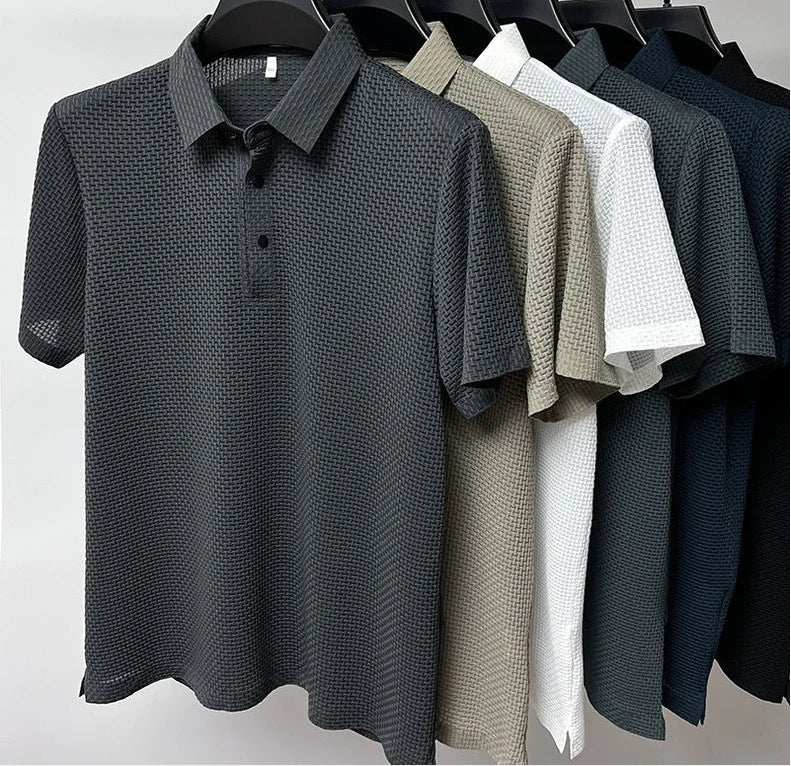 Men's Ice Silk Mesh Polo Shirt