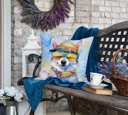 Alaskan Klee Kai Hippie Dawg Throw Pillow