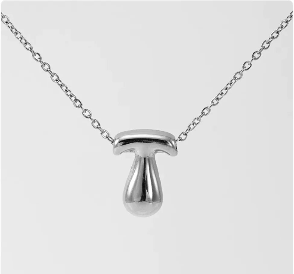 Women's Glossy Bubble Letter Pendant Necklace