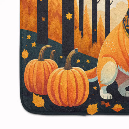 Shiba Inu Fall Memory Foam Kitchen Mat