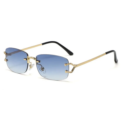 New Rimless Diamond Cut Sunglasses