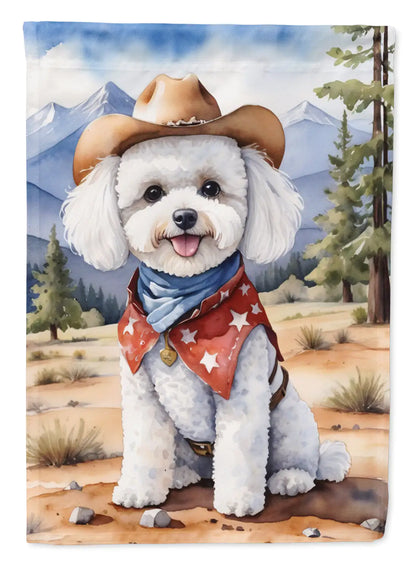 Bichon Frise Cowboy Welcome House Flag