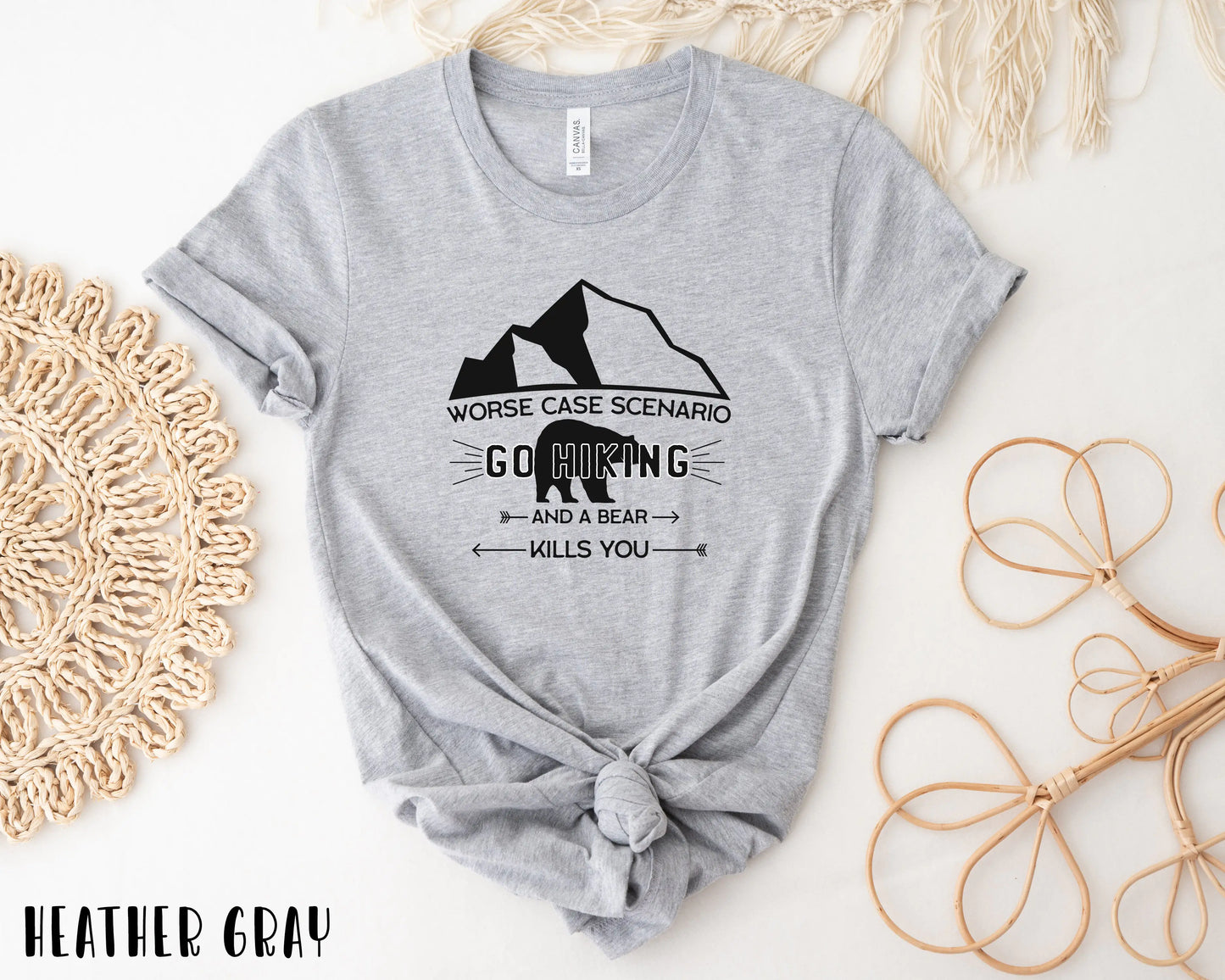 Worst Scenario, Go Hiking Bear Kills You T-Shirt