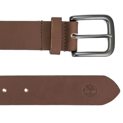 Timberland Men's 35mm Classic Buckle Leather Belt for Jeans 38 Brown