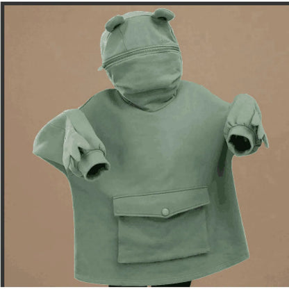 Frog Hooded Lazy Coat Jacket