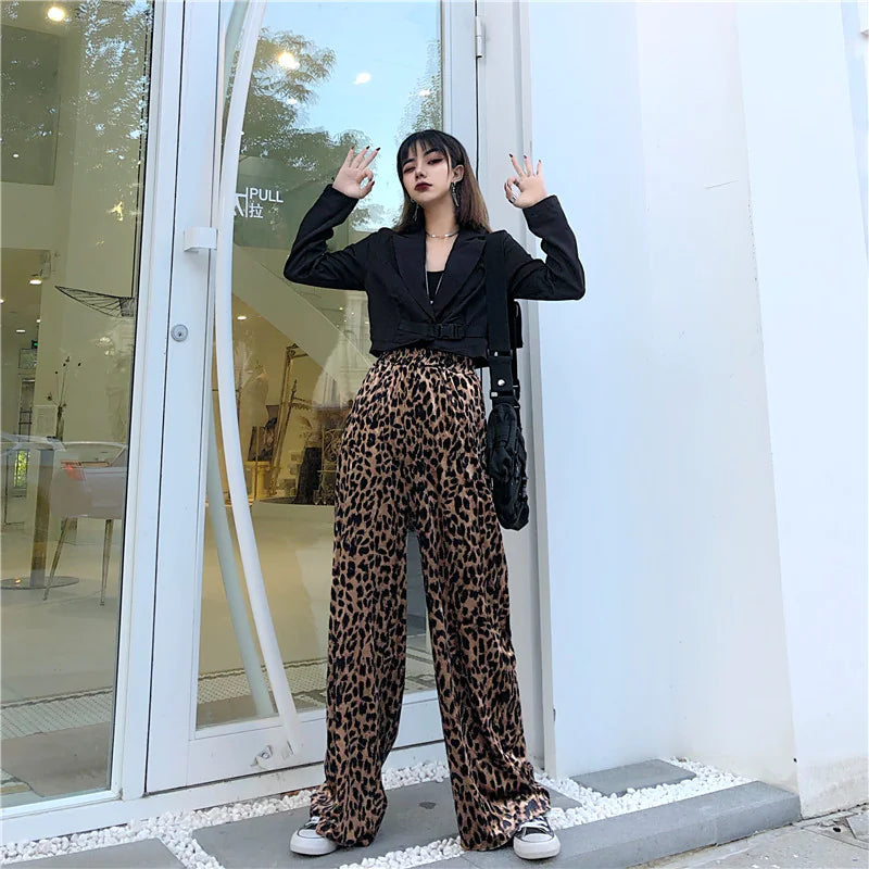 High-Waisted Loose Fit Wide-Leg Pants