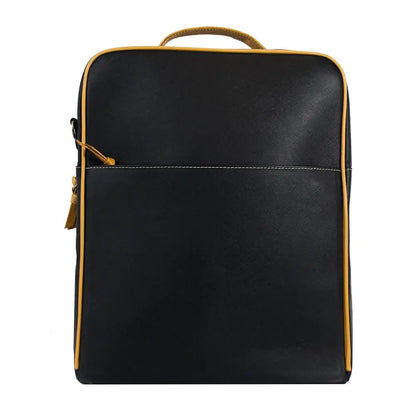 Augusta Leather Backpack-Black/Goldenrod