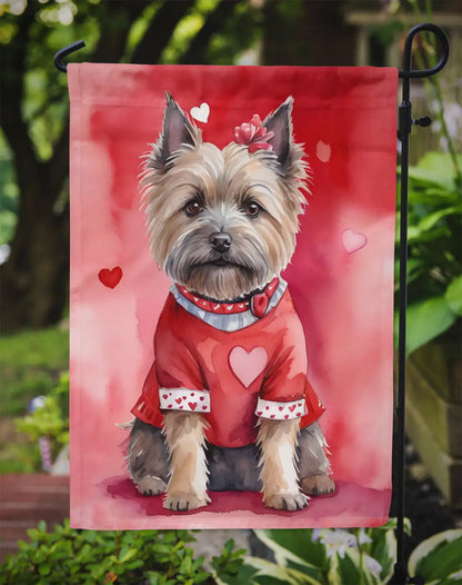 Cairn Terrier My Valentine Garden Flag