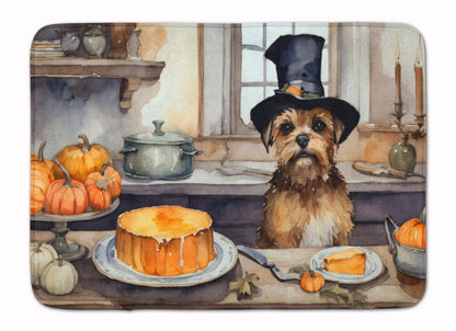 Border Terrier Fall Kitchen Pumpkins Memory Foam Kitchen Mat