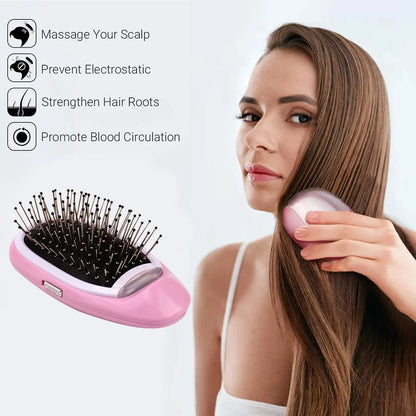 Portable Electric Ionic Hairbrush