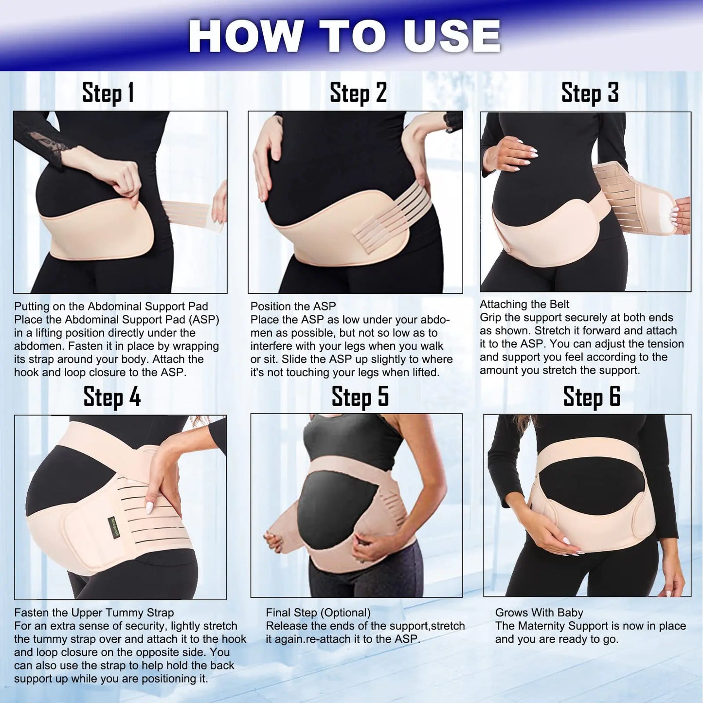 ChongErfei Maternity Belt Pregnancy Belly Band 3 in 1 Maternity Support Belt for Pregnant Back/Pelvic/Hip Pain, Maternity Band Belly Support for Pregnancy (Black, M: Fit Ab 35.5"-47.3") M: Fit Ab 35.5"-47.3" Black