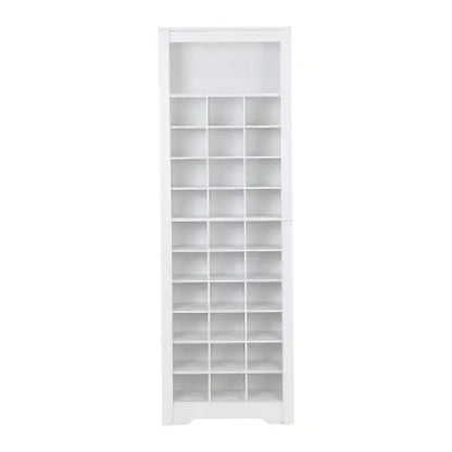 Stylish Design 30 Shoe Cabinet Console, Modern Shoe Cabinet, Multiple Storage Capacity, Self-standing High Cabinet, Suitable For Hallway, Bedroom, White