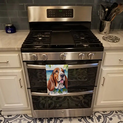 Basset Hound Luau Kitchen Towel