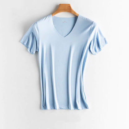 Ice Silk V-Neck T-Shirt